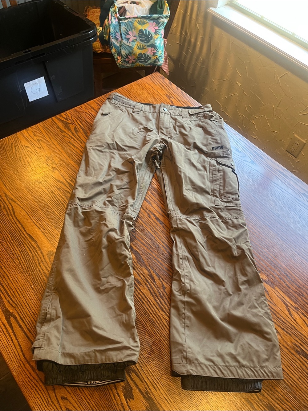Orage Men's Brown Convertible Cargo Snow Pants